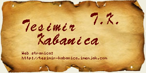 Tešimir Kabanica vizit kartica